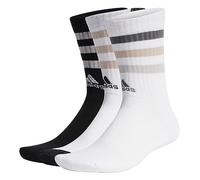 adidas Set Di 3 Paia Di Calze Alte Socks, White/Black/White, 46-48 Unisex adulto