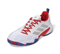 adidas Barricade M, Shoes-Low Hombre, FTWR White/Silver Met./Bright Royal, 42 EU