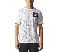 adidas SID AOP tee Camiseta, Hombre, Blanco (Blanco/Negro), XS