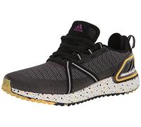 adidas Solarthon Golfschuhe Ohne Spikes, Zapatos de Golf Hombre, Core Black Purple Solar Gold, 44 EU