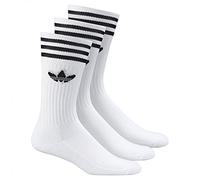 adidas Solid Crew, Calcetines Unisex Adulto, blanco/negro, 35-38, paquete de 3