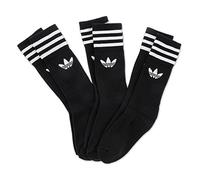 Adidas Solid Crew, Calcetines Unisex Adulto, negro / blanco, 35/38, paquete de 3
