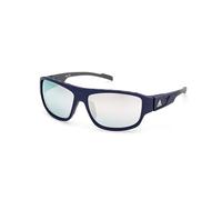 adidas SP0045, adidas Sport SP0045 Gafas de Sol para Hombre, Gafas de Sol Deportivas Delgadas y Ligeras, Forma de Lente Navegador, Lentes espejadas Ahumadas, Azul Hombre, Blu, Taglia unica