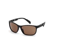 Adidas Sport Hombre SP0014 02E Gafas de sol Inyectado Negro-opaco Marrón Cuadrada Normal