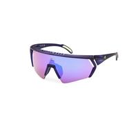 Adidas Sport Hombre SP0063 CMPT AERO 92Z Gafas de sol Inyectado Azul opaco Violeta Máscara Reflejado Sombreado