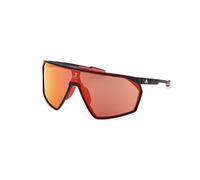Adidas Sport Hombre SP0073 02L Gafas de sol Plástico Negro-opaco Naranja Máscara Normal Espejo