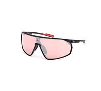 Adidas Sport Hombre SP0074 02E Gafas de sol Plástico Negro-opaco Marrón Máscara Normal