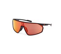 Adidas Sport Hombre SP0074 02L Gafas de sol Plástico Negro-opaco Naranja Máscara Normal Espejo