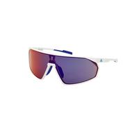 Adidas Sport Hombre SP0074 21Z Gafas de sol Plástico Blanco Violeta Máscara Reflejado Sombreado