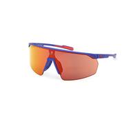 Adidas Sport Mujer SP0075 91L Gafas de sol Plástico Azul opaco Naranja Máscara Normal Espejo