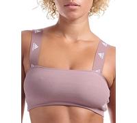 adidas Sport Rib 2x2 Cotton Stretch Bandeau Sujetador, zartrosa, S para Mujer