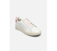 adidas Hombre Advantage Premium Leather Shoes, core white/core white/bright red, 44 2/3 EU