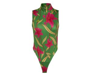 ADIDAS SPORTSWEAR Body deportivo 'Adidas x Farm Rio' caqui / verde claro / rosa oscuro S caqui / verde claro / rosa oscuro