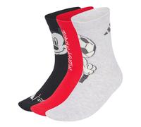 adidas Unisex niños Disney Mickey Mouse Socks Socks, black/pure ruby/light grey heather, XS