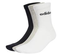 ADIDAS SPORTSWEAR Calcetines deportivos 'Linear Crew Cushioned 6 Pair Pack' gris / negro / blanco 37-39 gris / negro / blanco