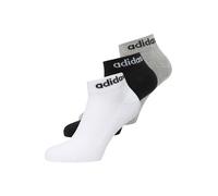 Calcetines media caña de tenis Pack de 3 Adidas negro blanco gris 40/42