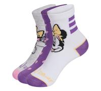 adidas Bambine e ragazze DISNEY MINNIE MOUSE SOCKS, white/active purple/light grey heather, 6-7 Years
