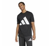 adidas Uomo Essentials Big Logo Single Jersey tee, Black/White, XS