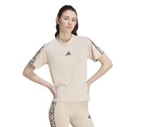 ADIDAS SPORTSWEAR Camiseta de manga corta, estampado de leopardo en las bandas. Color Beige/Leopardo