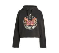 ADIDAS SPORTSWEAR Camiseta deportiva 'Adidas x Farm' beige claro / rojo vino / negro XS-S beige claro / rojo vino / negro