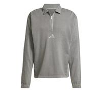 Sudadera con media cremallera con efecto desgastado de tejido de rizo All SZN gris L