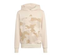 adidas Unisex - Bambini e Ragazzi Seasonal Essentials Camo Fleece Hoodie Juniors, Crystal Linen/Hemp, 7-8 Years
