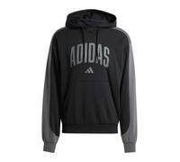 adidas Hombre Collegiate Fleece Hoodie, Black/Grey Six, S