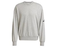 adidas Uomo Essentials Lose FIT Three Bar Sweatshirt, Medium Grey Heather/Black, XL