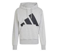 adidas Hombre Essentials Big Logo French Terry Hoodie Sweatshirt, Medium Grey Heather/Black, XS