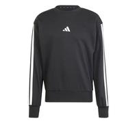 adidas Hombre Essential Three Stripes French Terry Sweatshirt, Black/White, S