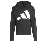 adidas Uomo Essentials Big Logo French Terry Hoodie, Black/White, XS