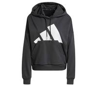 adidas Mujer Essentials Big Logo French Terry Loose Hoodie, Black/White, S