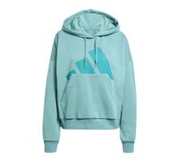 adidas Mujer Essentials Big Logo French Terry Loose Hoodie, Powder Teal, S