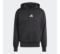 adidas Hombre Essentials FEELCOZY Fleece Hoodie, Black/White, XL