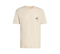 ADIDAS SPORTSWEAR Camiseta deportiva greige / caqui / blanco L greige / caqui / blanco