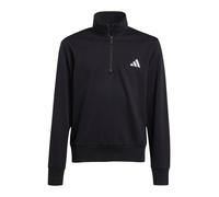 adidas Unisex niños Essentials Half-Zip Sweatshirt, Black/White, 9-10 Years