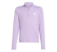 adidas Niñas Goto PZ 1/4 Zip Longsleeve tee, White/Powder Plum, 13-14 Years