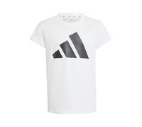 adidas Bambine e Ragazze Essentials Cotton T-Shirt, White/Black, 14-15 Years