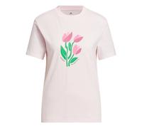 adidas Mujer Floral Bloom At Your Own Pace Graphic Shirt, Distilled Pink, XL