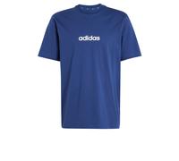 adidas Hombre Essentials Linear Single Jersey Shirt, Dark Blue/White, L