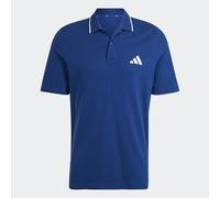 adidas Hombre Essentials Small Logo Pique Polo Shirt, Dark Blue/White, M