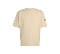 adidas Hombre Essentials Lose FIT Three Bar tee, Warm Sandstone/Black, L
