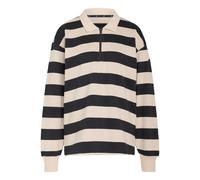 adidas Mujer Essentials Contemporary French Terry Longsleeve Polo Shirt, Black/Crystal Linen, XL