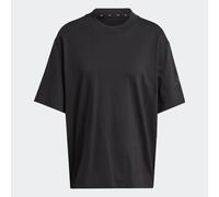 adidas Donna Essentials Contemporary Logo Boyfriend T-Shirt, Black, L