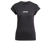 Camiseta Adidas mujer linear single jersey negra blanca - Talla: M