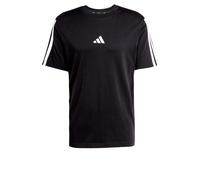 Camiseta adidas 3 bandas single hombre negro/blanco