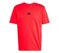 adidas Hombre Essentials Small Logo Single Jersey tee, Pure Ruby/Black, M