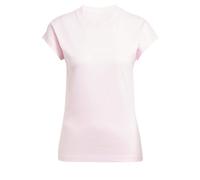 adidas Mujer Essentials Linear Cotton T-Shirt, Clear Pink/White, XS