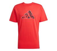 Adidas Hombre Codes Photoreal Logo Graphic T-Shirt, Pure Ruby, M