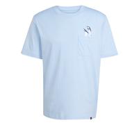 ADIDAS SPORTSWEAR Camiseta funcional 'Lounge Slides' navy / azul pastel / blanco MxTallas normales EUR